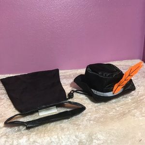 FREE Satin Dog Cape & Black Hat Fall Winter Gentleman Holiday Halloween Costume